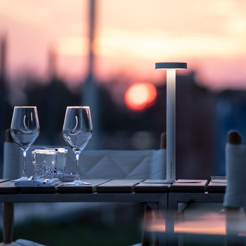Davide Groppi Tetatet Portable Cordless LED Table Lamp - Lights Zone