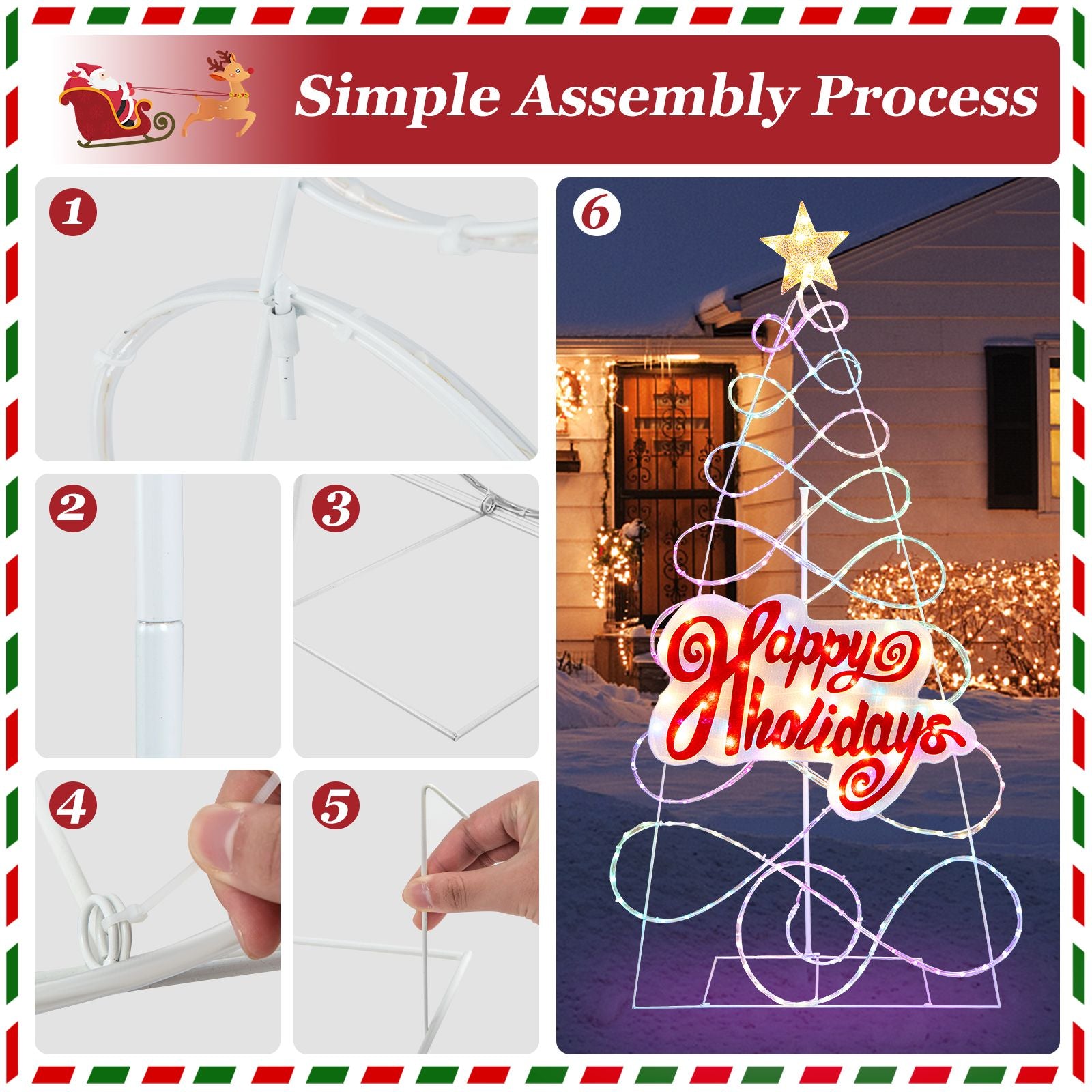 Pre-Lit Color Changing Christmas Tree with 6 Lighting Modes