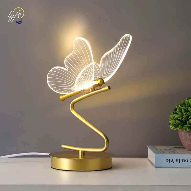 Luxe Butterfly LED Table Lamp