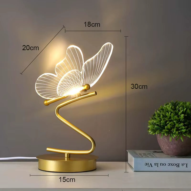 Luxe Butterfly LED Table Lamp