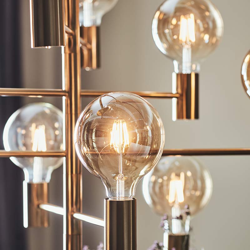 Paris 10 Light Chandelier - Dark Brass
