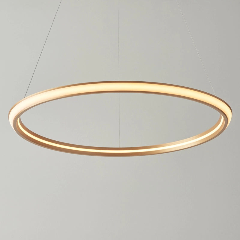 Luxia Dereham Halo LED Ceiling Pendant Light – Satin Gold