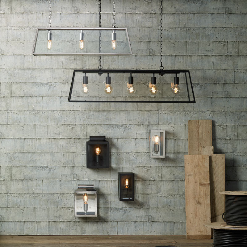 Dar Academy 3 Light Bar Ceiling Pendant – Stainless Steel