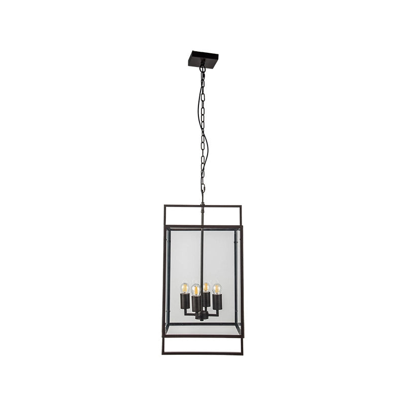Westport Fiadh Glass 4 Arm Ceiling Pendant Light – Oil Rubbed Bronze