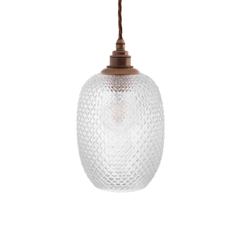 Huxley Prismatic Pineapple Glass Pendant Light - Lights Zone