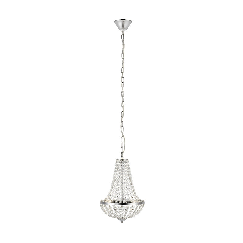 Granso Small Bathroom Crystal Chandelier - Polsihed Chrome