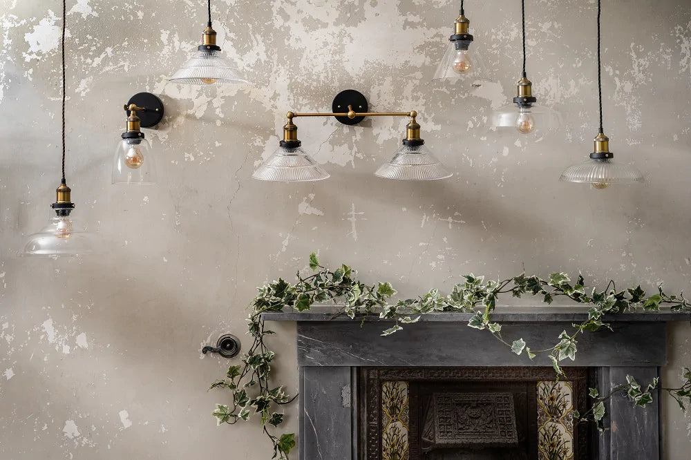 Romilly Dome Etched Glass French Style Pendant Light - Lights Zone