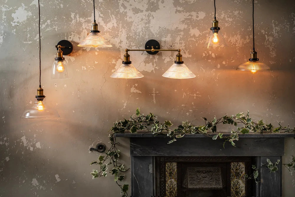 Romilly Dome Etched Glass French Style Pendant Light - Lights Zone