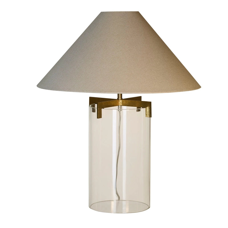Westport Hampton Tall Glass Table Lamp – Hammered Gold