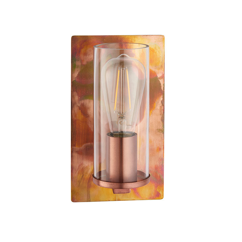 Luxia Brooklyn Glass Flush Wall Light – Copper