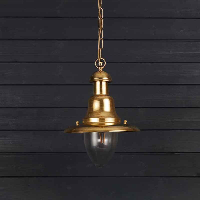 EDIT Coastal Harbour Outdoor Pendant Porch Lantern – Brass