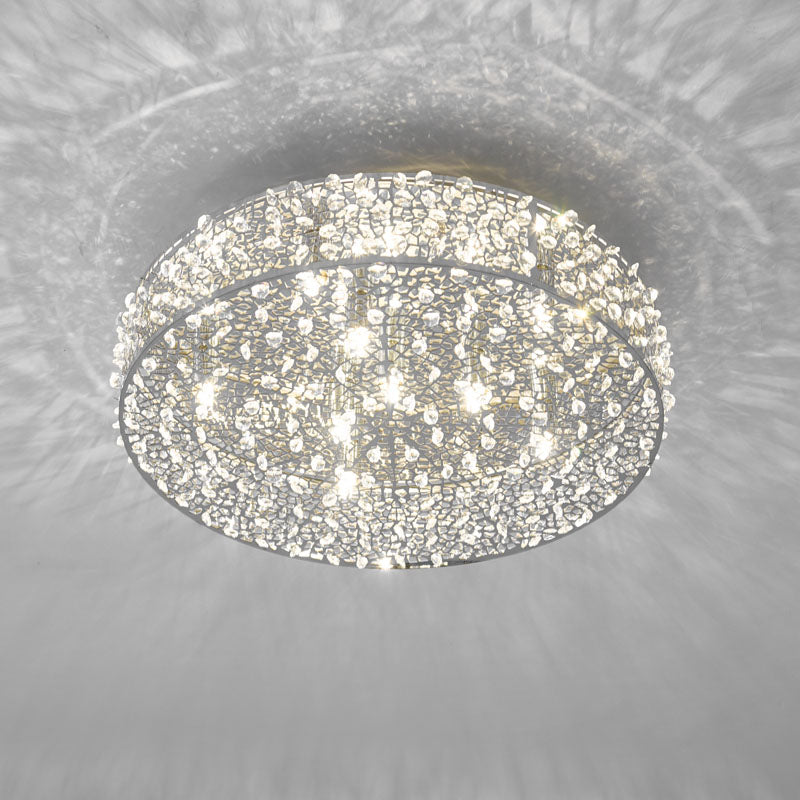 Dar Kotaro Flush Ceiling Light – Crystal