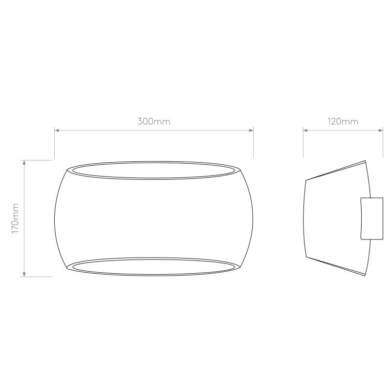 Astro Aria Plaster Up & Down Wall Light