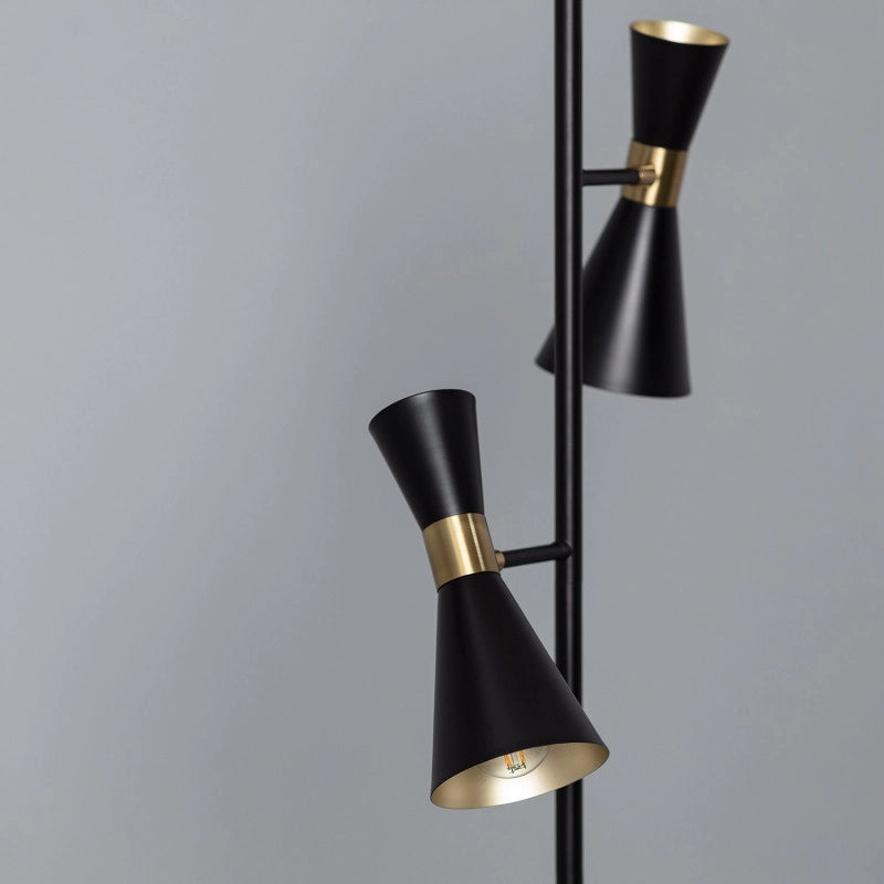 Edit Jigger 2 Light Floor Lamp – Black & Gold