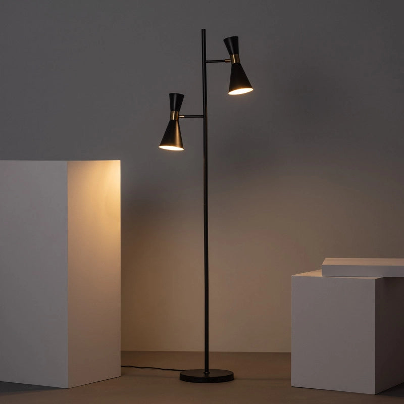 Edit Jigger 2 Light Floor Lamp – Black & Gold