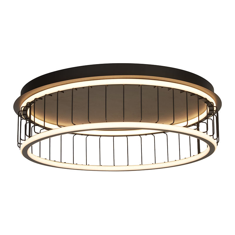 Searchlight Circolo Large LED Flush Ceiling Light – Black