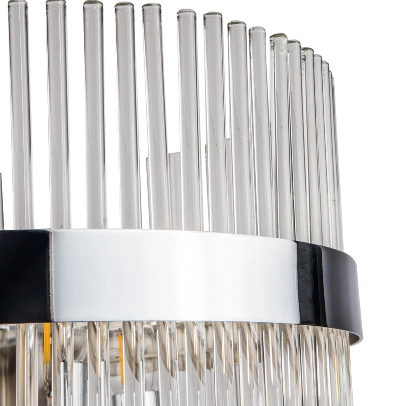 Wisteria Rosa Clear Glass Ceiling Pendant Light – Polished Nickel