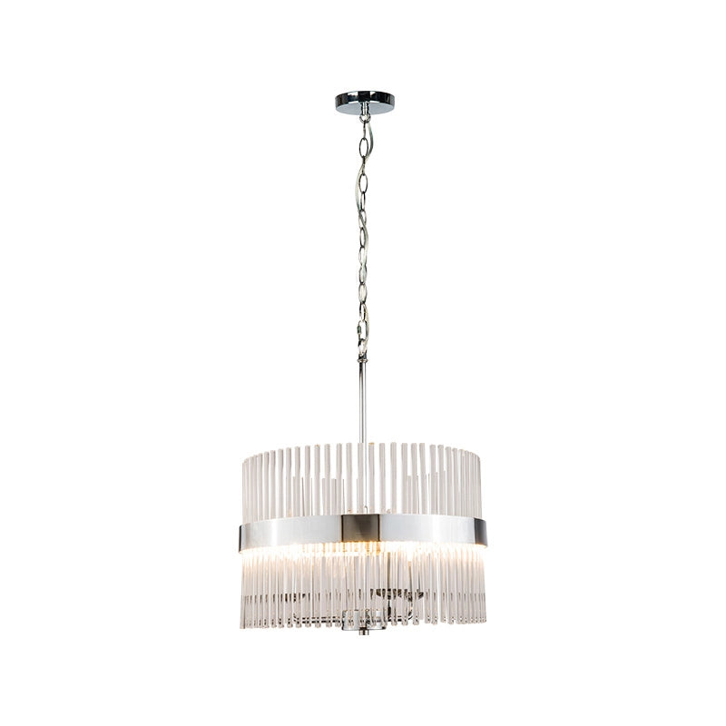 Wisteria Rosa Clear Glass Ceiling Pendant Light – Polished Nickel