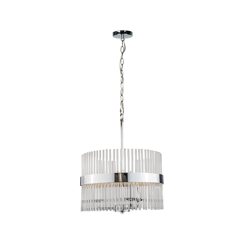 Wisteria Rosa Clear Glass Ceiling Pendant Light – Polished Nickel