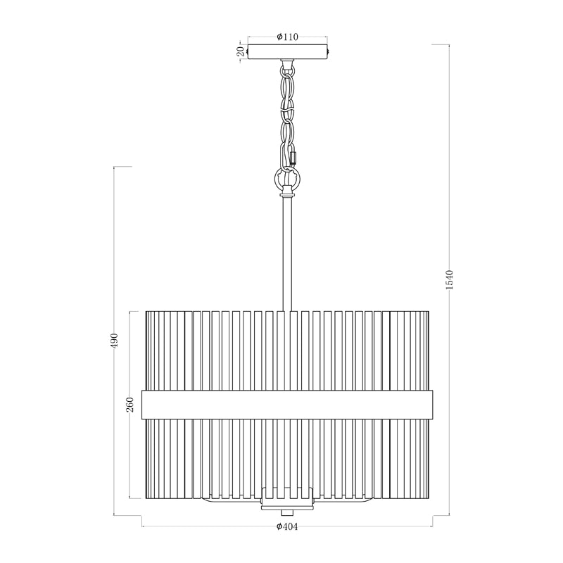 Wisteria Rosa Clear Glass Ceiling Pendant Light – Polished Nickel