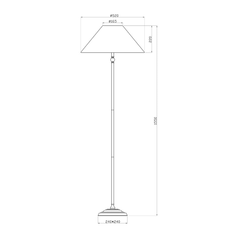 Wisteria Margaret Floor Lamp – Antique Brass