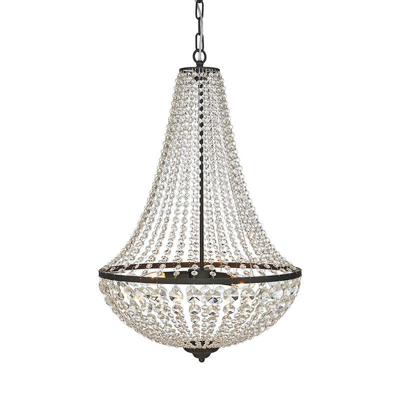 Granso Grand Crystal Chandelier - Matt Black