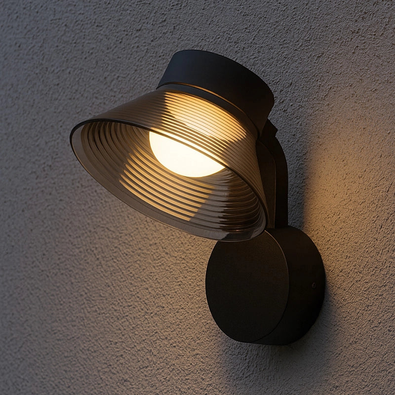 Searchlight Faraday LED Outdoor Wall Light – Matt Black (IP65)