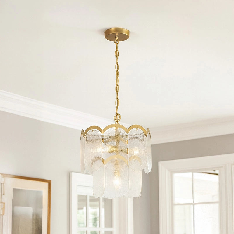 Wisteria Maison Clear Glass Chandelier – Antique Brass
