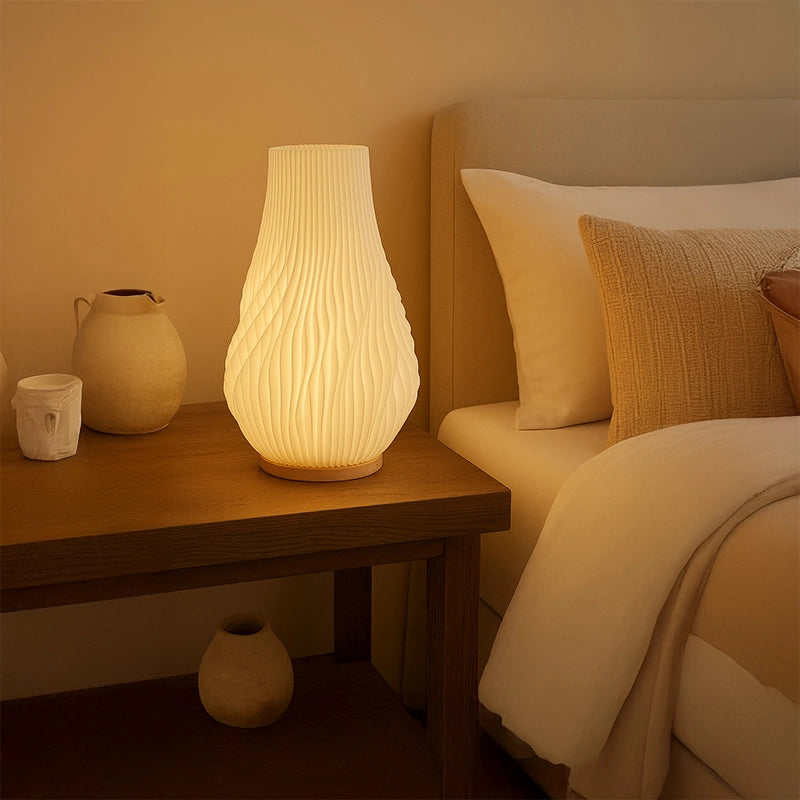 Wisteria Cloud Fibreglass Table Lamp – White