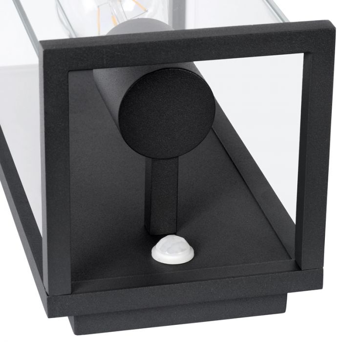 Lucide Claire Half Lantern Outdoor Wall Light with PIR Sensor – Anthracite (IP54)