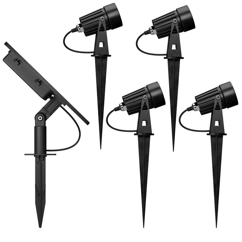 Suri 365 Atlas Solar LED Spotlights – Black (Set of 4, IP65)
