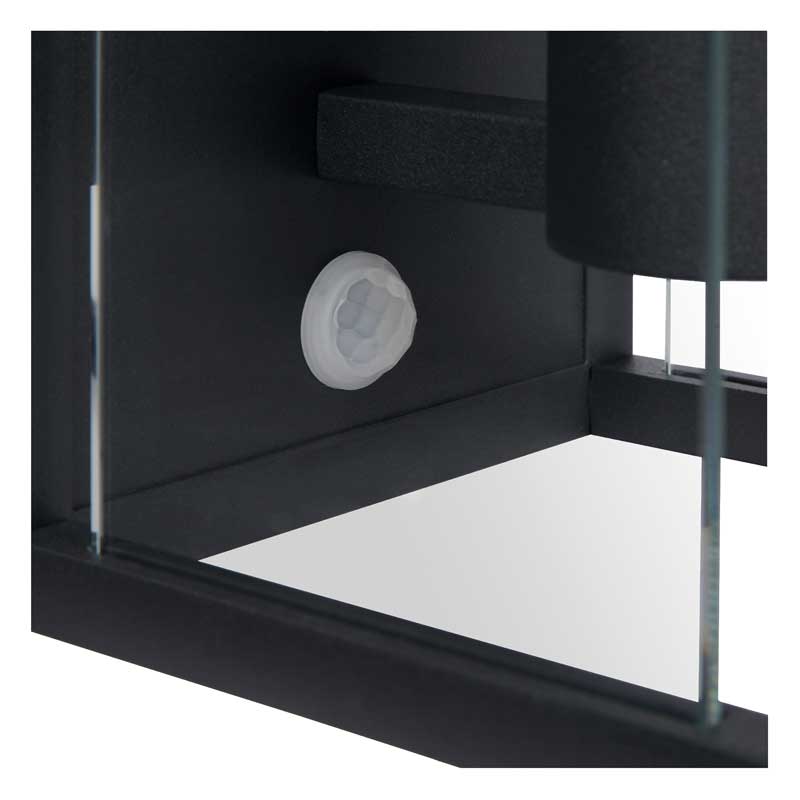 Lucide Claire Half Lantern Outdoor Wall Light with PIR Sensor – Anthracite (IP54)