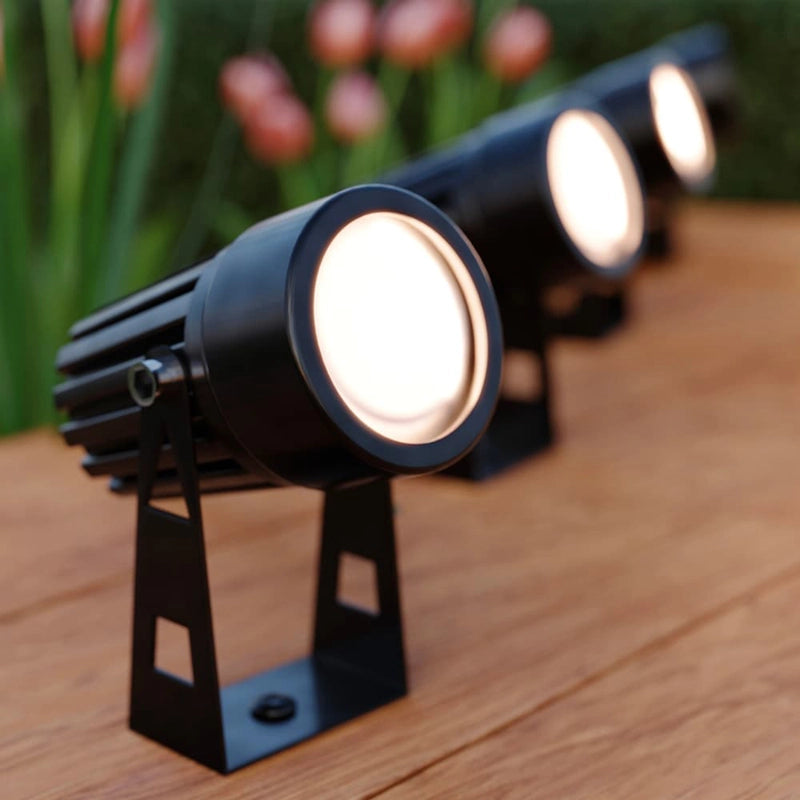 Suri 365 Atlas Solar LED Spotlights – Black (Set of 4, IP65)