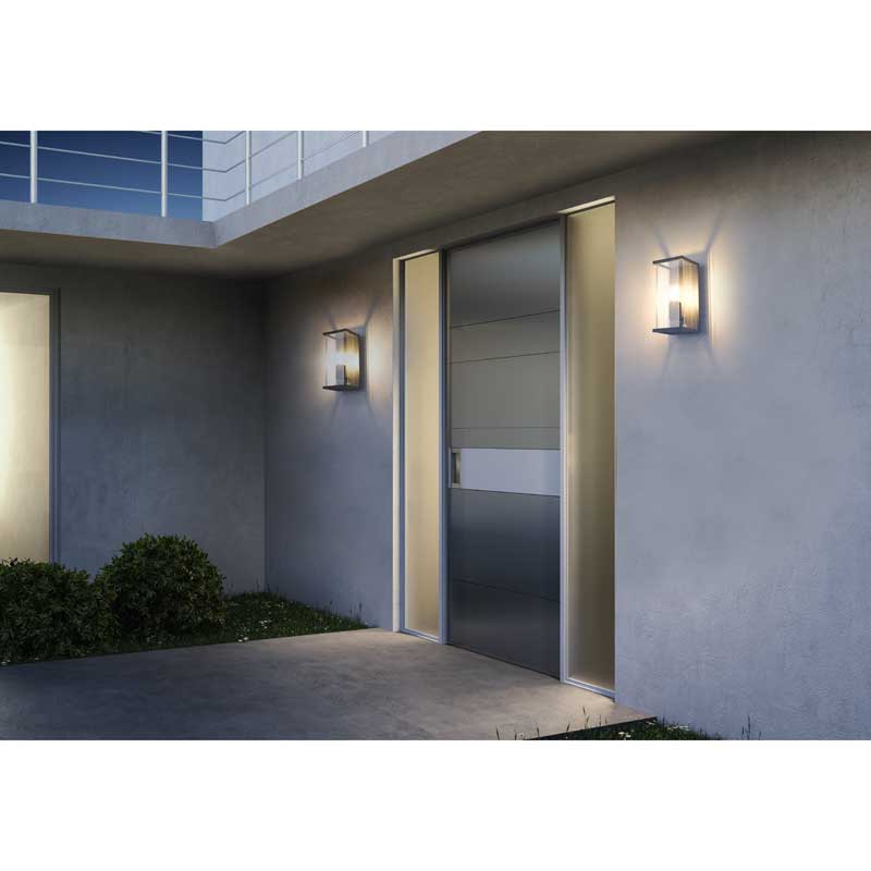 Lucide Claire Half Lantern Outdoor Wall Light with PIR Sensor – Anthracite (IP54)