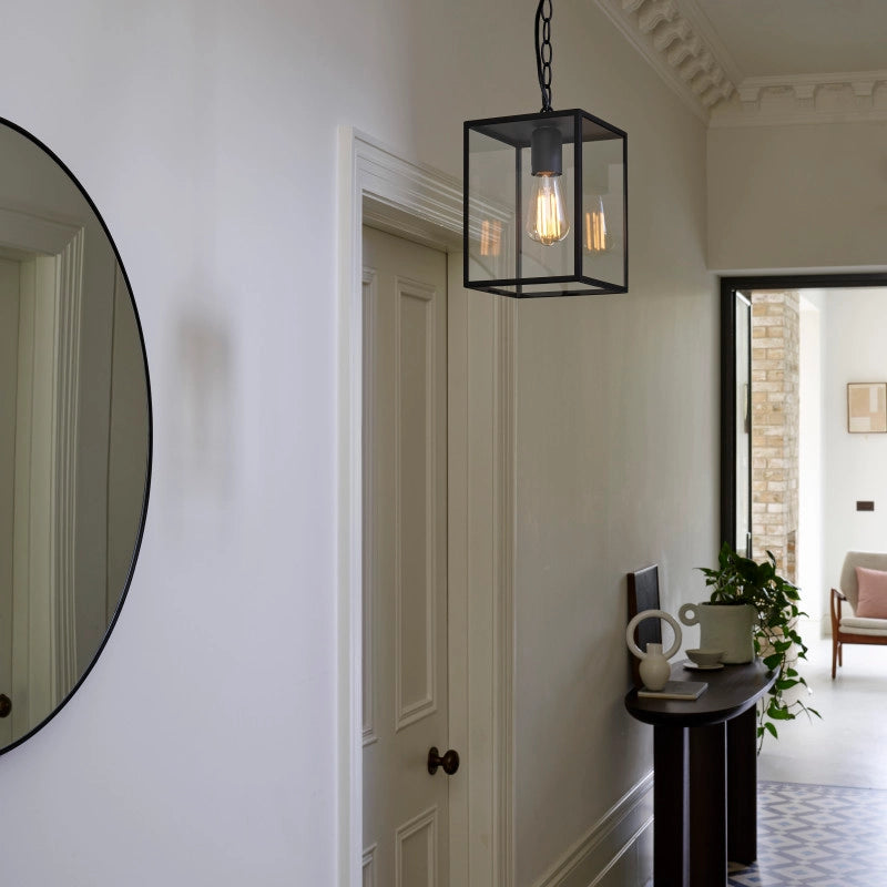 Astro Homefield Pendant Porch Lantern – Black