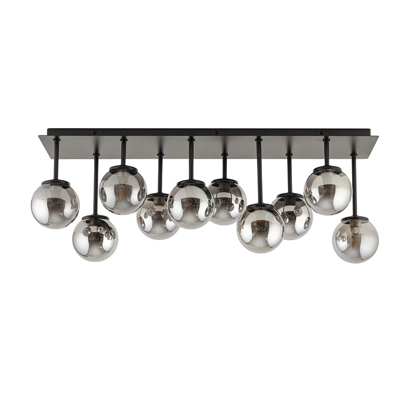EDIT Tulia 10 Light Semi-Flush Bar Ceiling Pendant — Smoked Glass