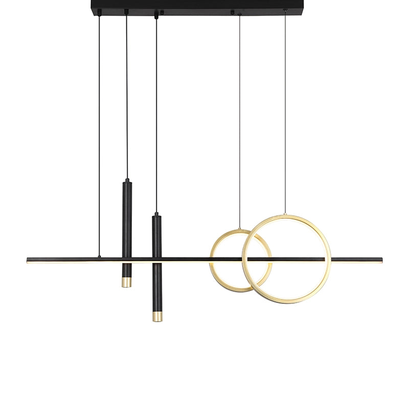EDIT Combo LED Bar Ceiling Pendant Light — Black & Gold