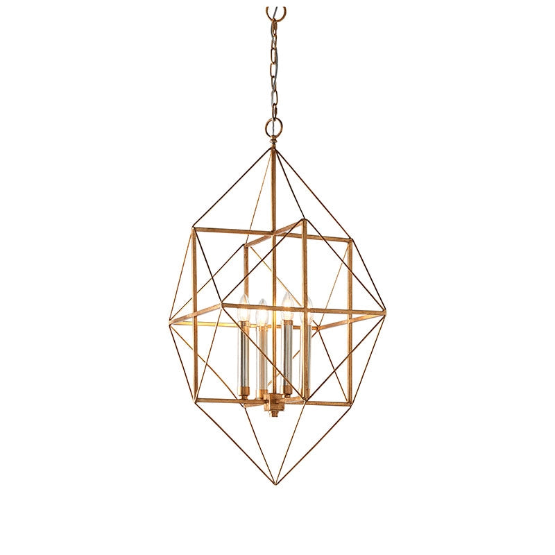 Luxia Tribeca 4 Light Chandelier — Antique Gold