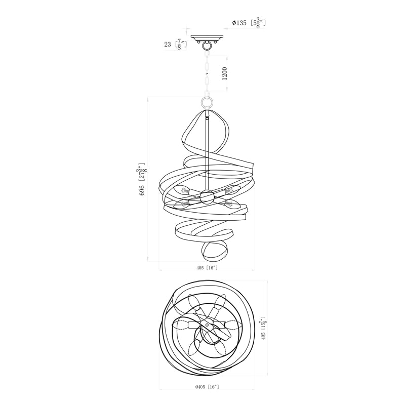 Wisteria Isla Ceiling Pendant Light — Silver