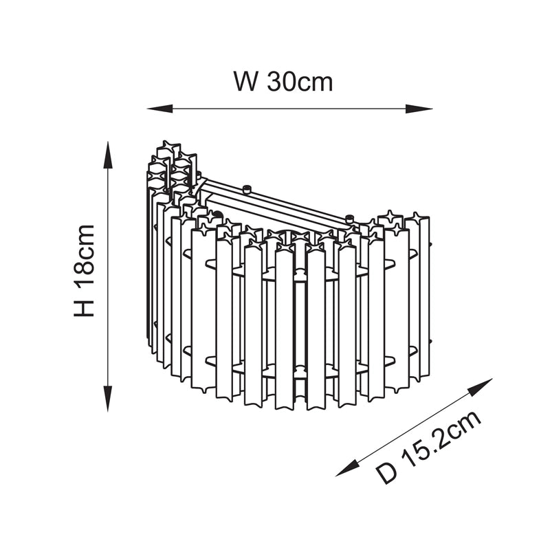 Luxia Elsie Glass Flush Wall Light – Brass