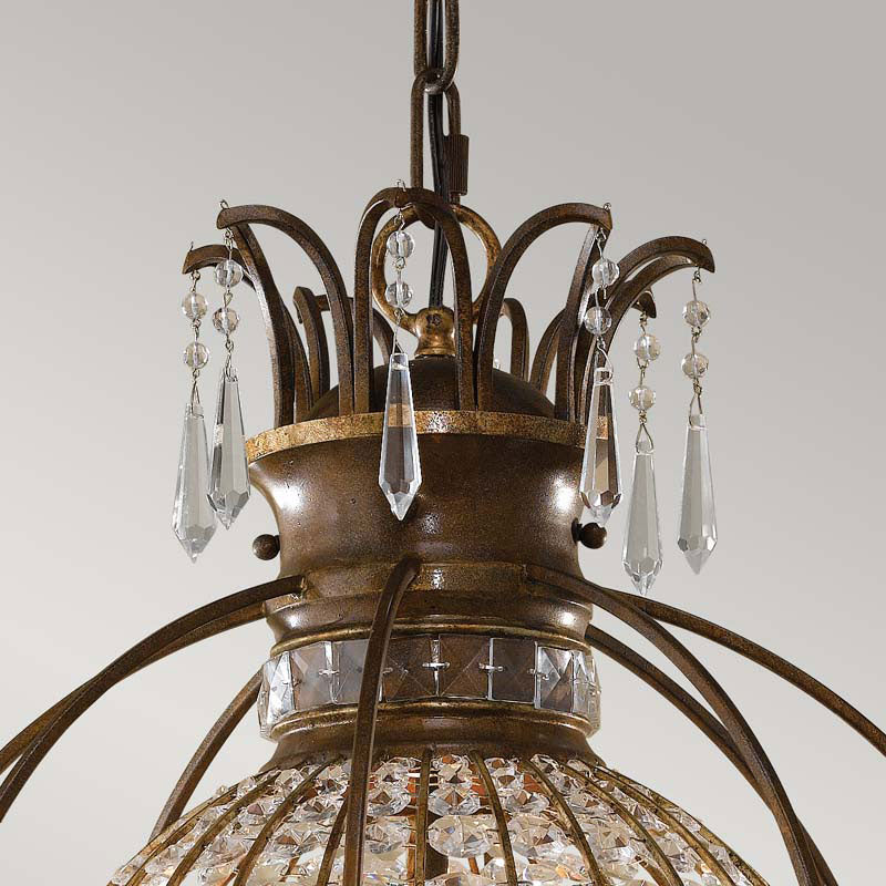 Feiss Bellini Crystal Chandelier - Bronze