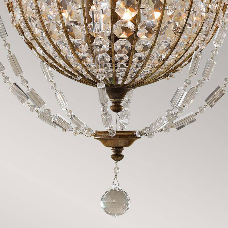 Feiss Bellini Crystal Chandelier - Bronze