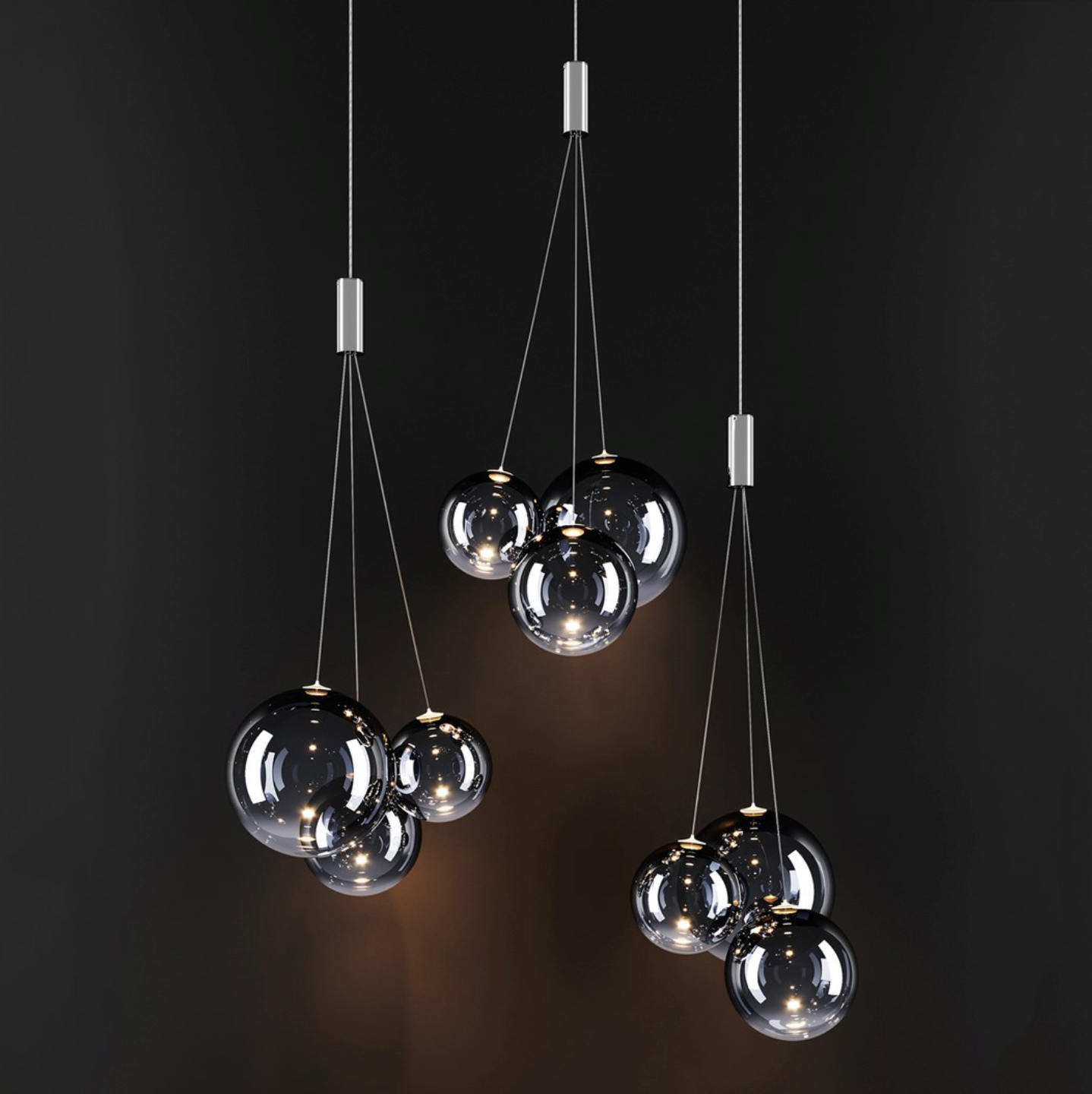 Lodes Random LED Pendant – Crystal (2700K)