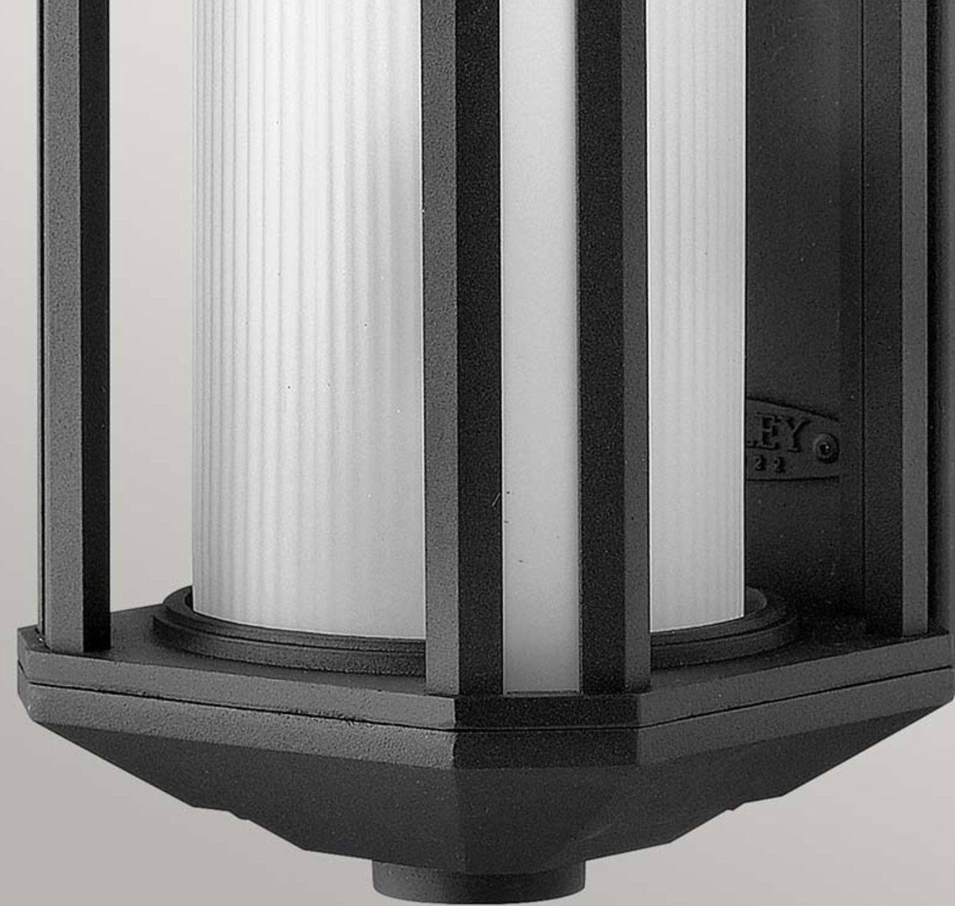 Quintiesse Castelle Medium Half Lantern Outdoor Wall Light – Black