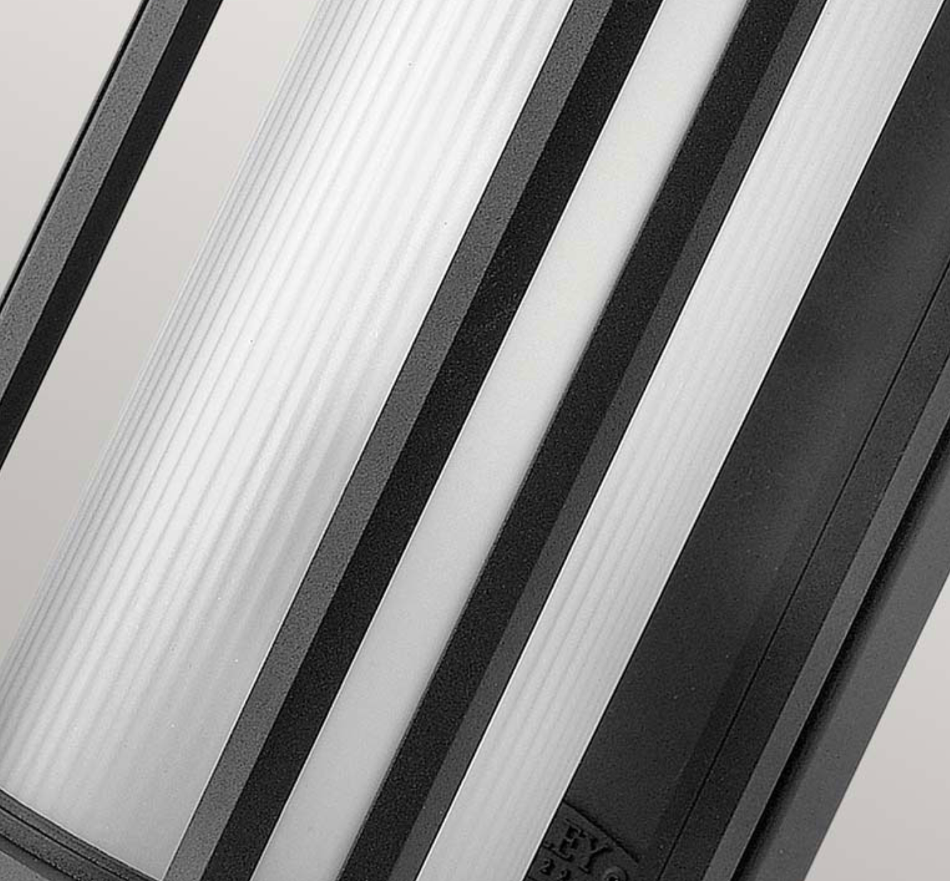 Quintiesse Castelle Medium Half Lantern Outdoor Wall Light – Black