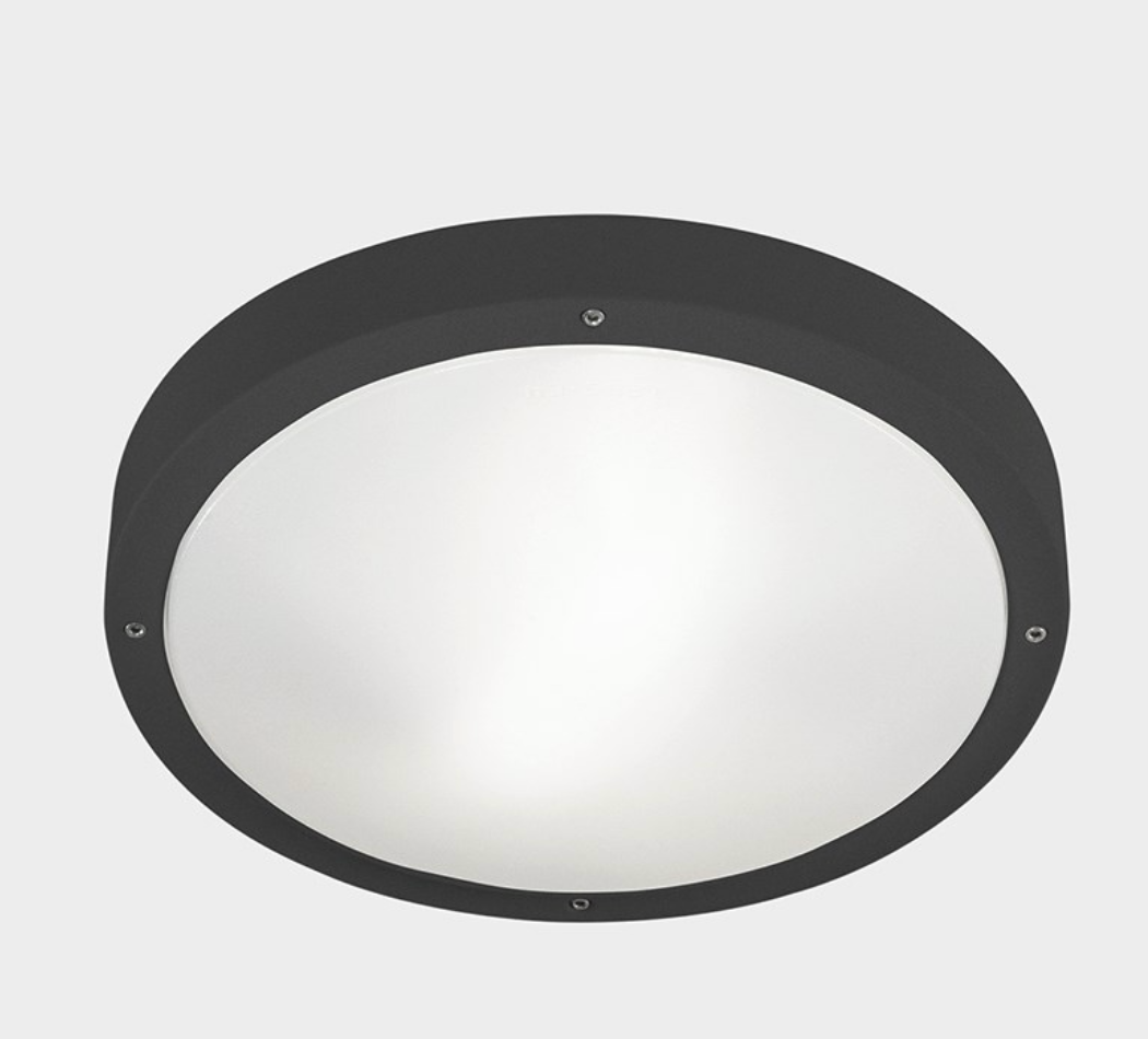 Dub Luce Curva IP66 Outdoor Ceiling Light – Grey (Small)