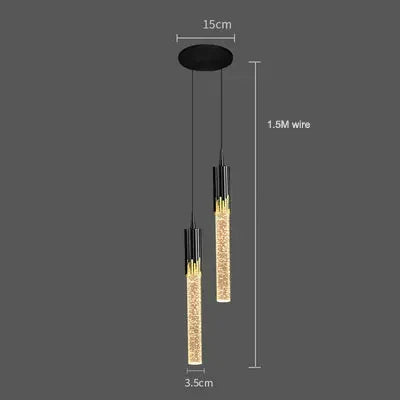 Nordic Crystal LED Pendant Lamp – Elegant Ceiling Light for Living Room & Bedroom