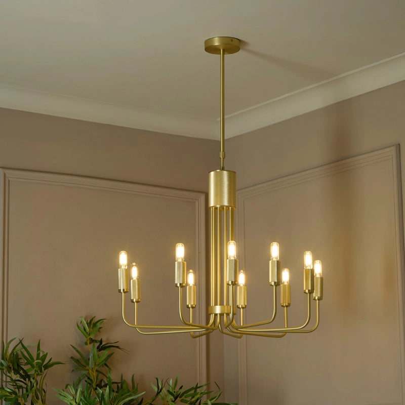 Westport Bridgehampton 10 Light Chandelier - Satin Brass
