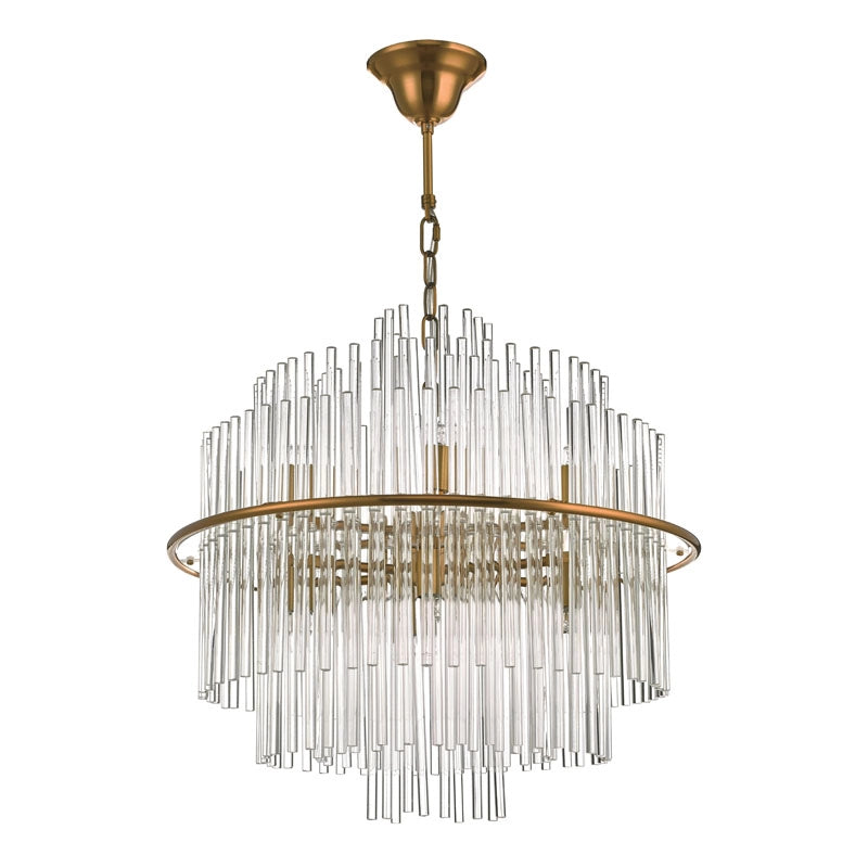 Dar Lukas Glass Chandelier – Antique Gold