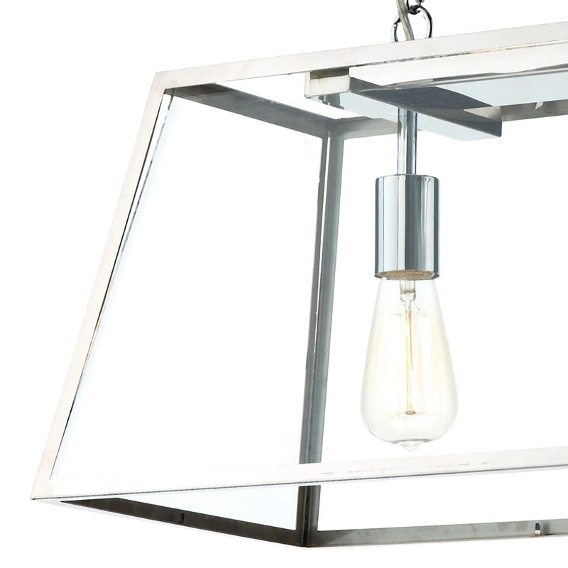 Dar Academy 3 Light Bar Ceiling Pendant – Stainless Steel